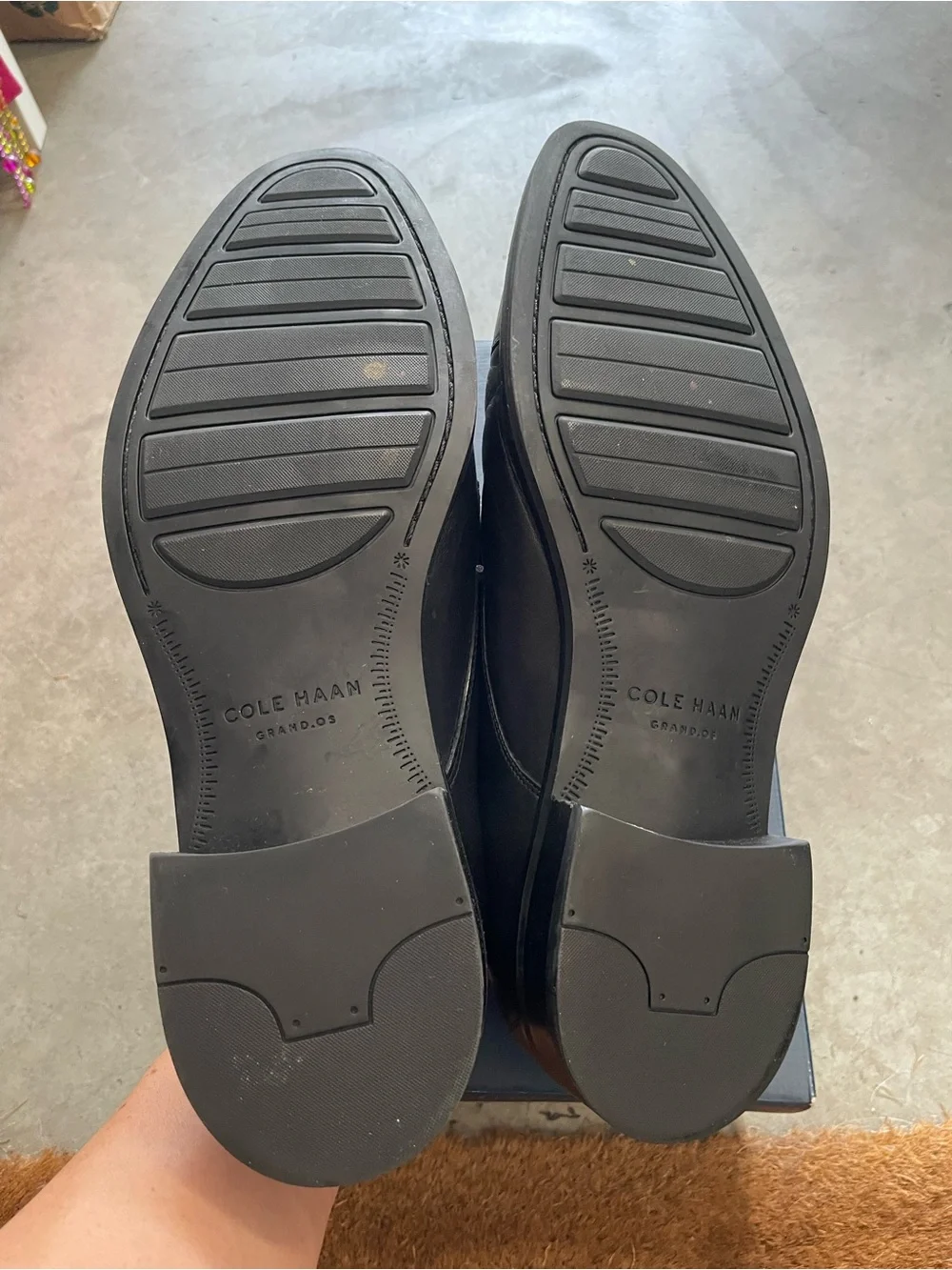 Cole Haan Black Leather Derby Dress Shoes